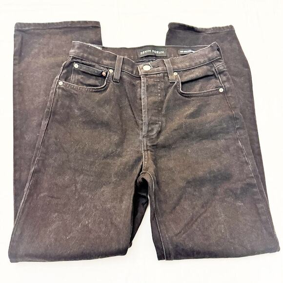 Denim Forum The Arlo High Rise Straight Denim Jeans Button Fly Size 25 x 28L - Picture 4 of 9